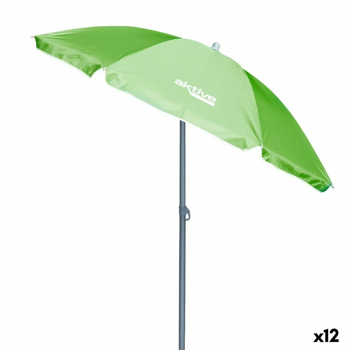 Ombrellone Aktive UV50 Ø 180 cm Verde Poliestere Alluminio 180 x 187 x 180 cm (12 Unità)