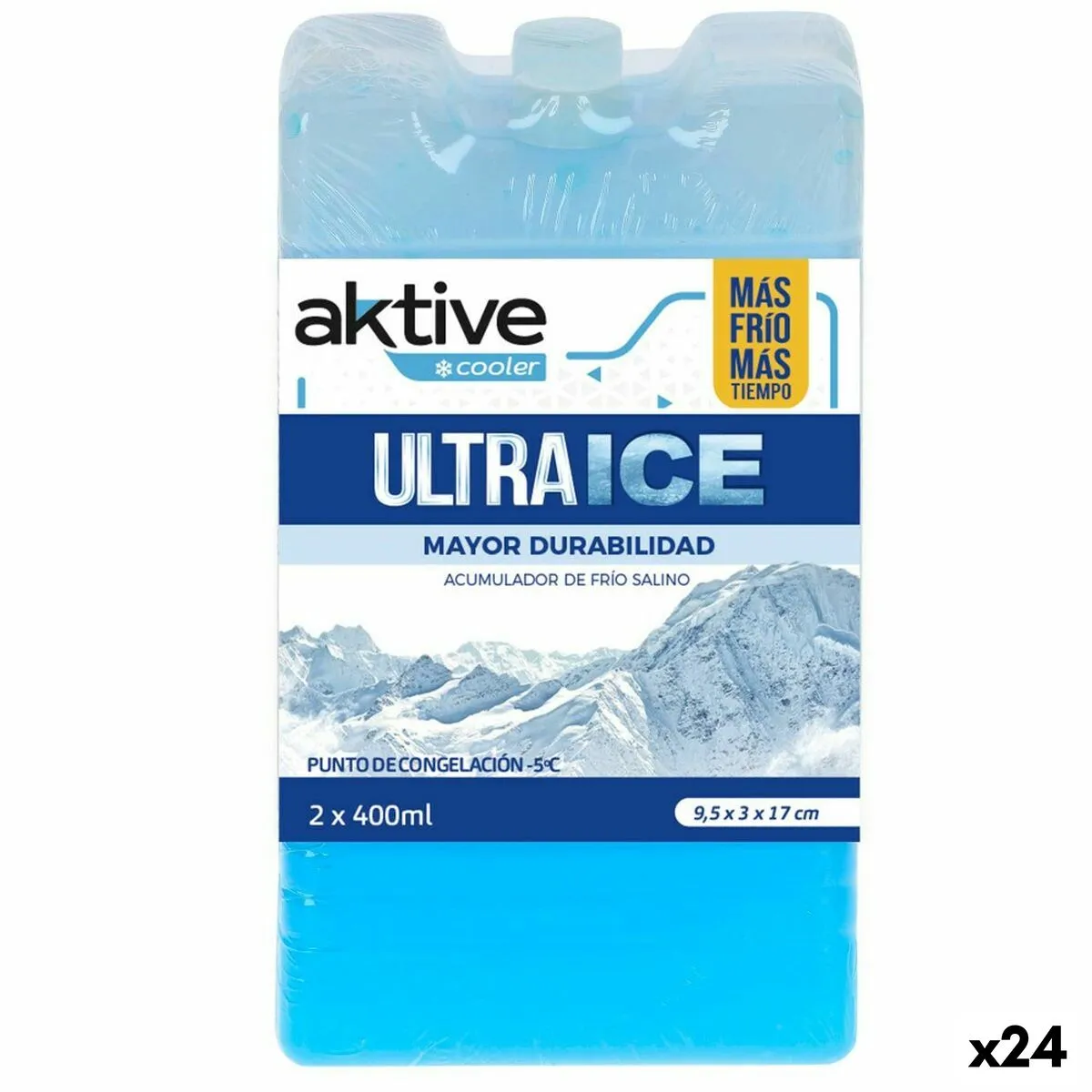 Siberini Aktive Ultra Ice 400 ml Siberini 2 Pezzi 9,5 x 17 x 3 cm (24 Unità)