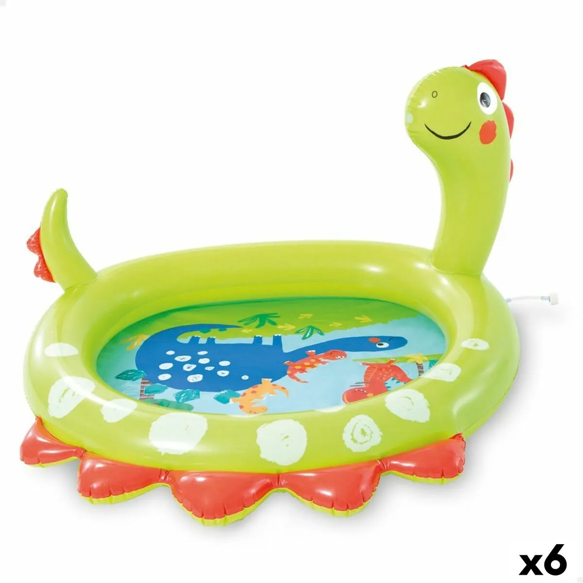 Piscina Gonfiabile per Bambini Intex Verde Dinosauro 119 x 66 x 109 cm (6 Unità)