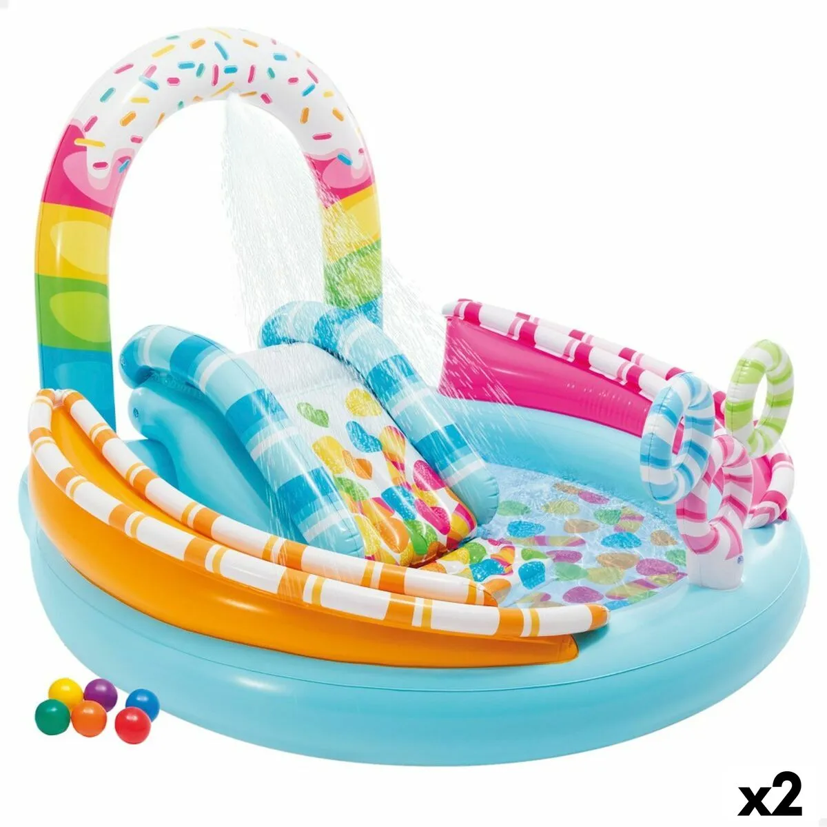 Piscina Gonfiabile per Bambini Intex Leccornie 165 L 170 x 122 x 168 cm (2 Unità)