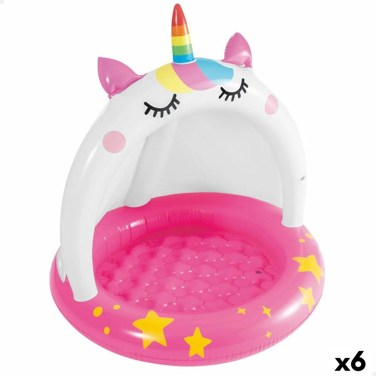 Piscina Gonfiabile per Bambini Intex Gatto Unicorno 101 x 102 x 102 cm (6 Unità)