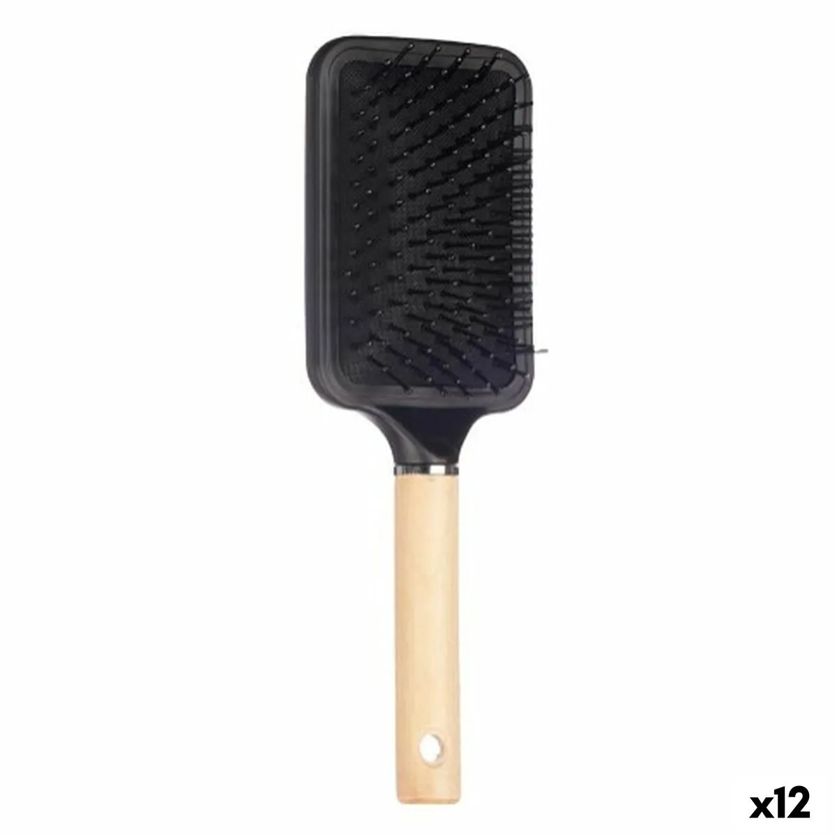 Spazzola Marrone Nero Legno Silicone Plastica (12 Unità)