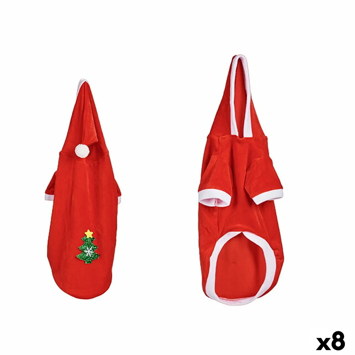 Costume per Cane Babbo Natale Rosso (8 Unità)