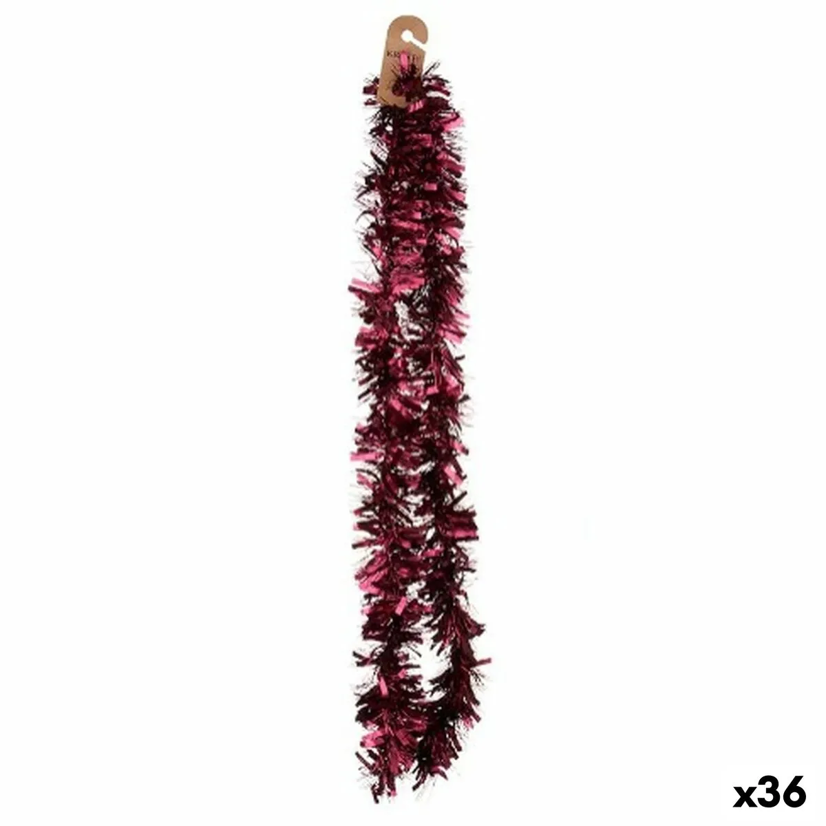 Ghirlanda di Natale Tinsel Fucsia Plastica 11 x 11 x 200 cm (36 Unità)