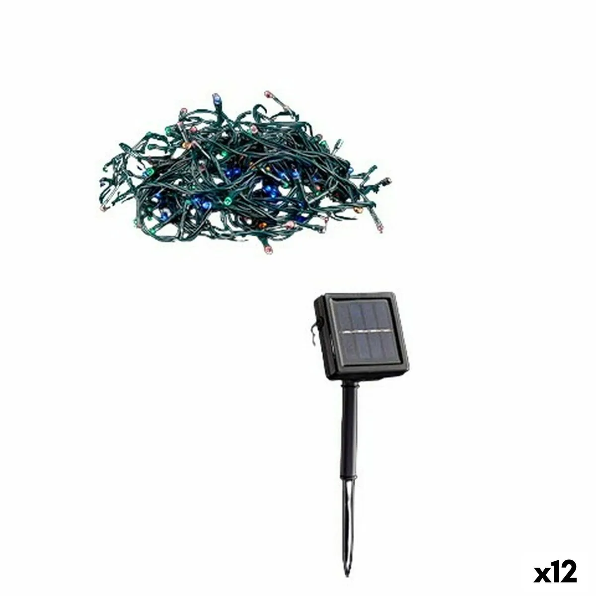 Ghirlanda di Luci LED Solare Multicolore 15 m (12 Unità)