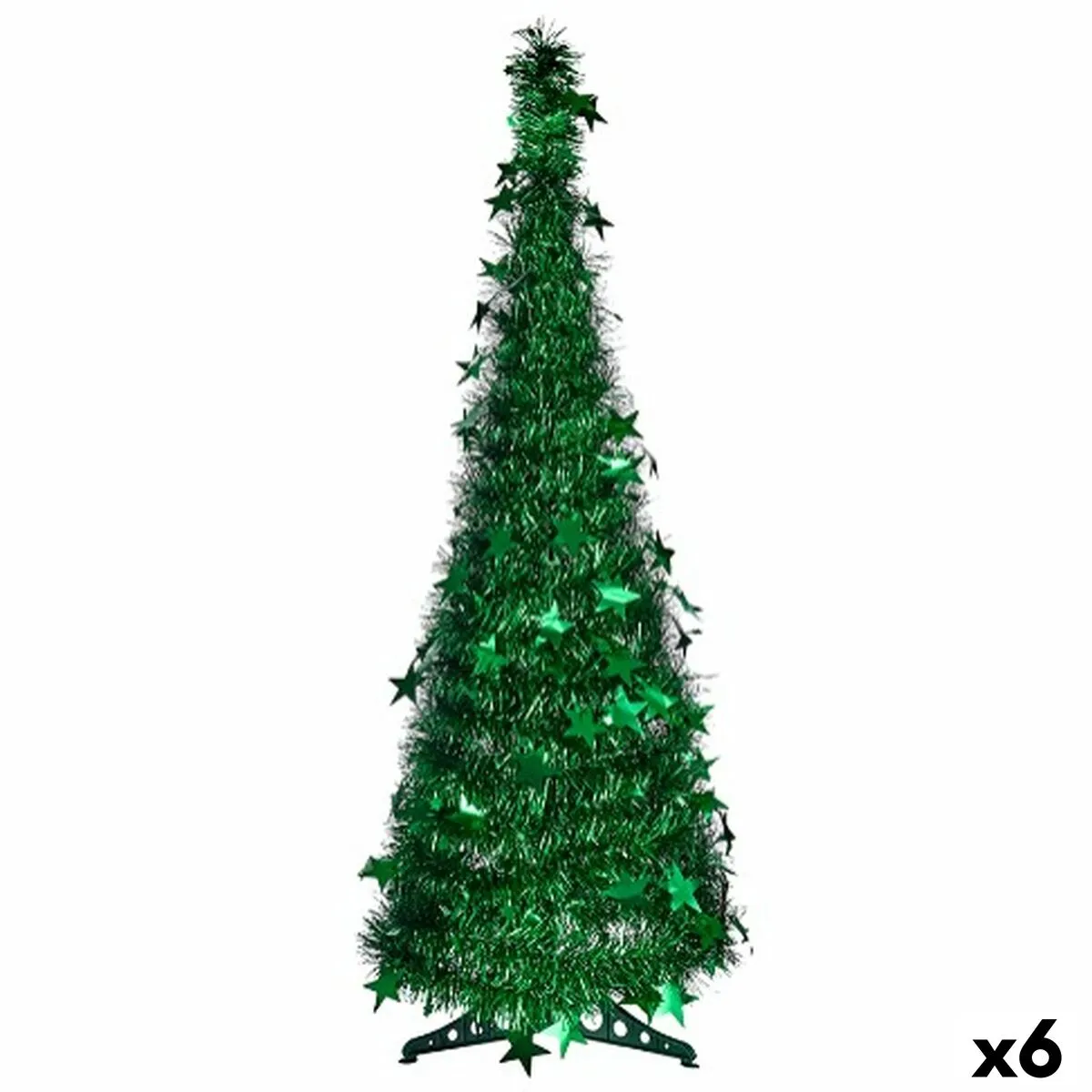 Albero di Natale Verde Tinsel 37 x 37 x 105 cm (6 Unità)