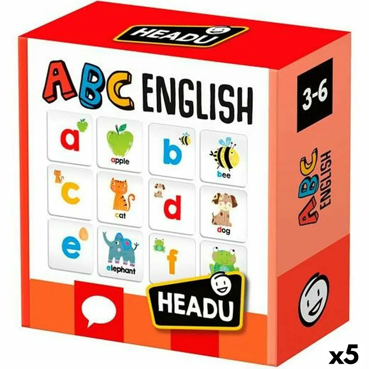 Gioco Educativo Prima Infanzia HEADU ABC English (5 Unità)