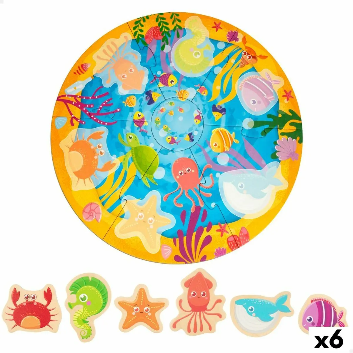 Puzzle per Bambini Lisciani Marino 13 Pezzi 33 x 1 x 32 cm (6 Unità)