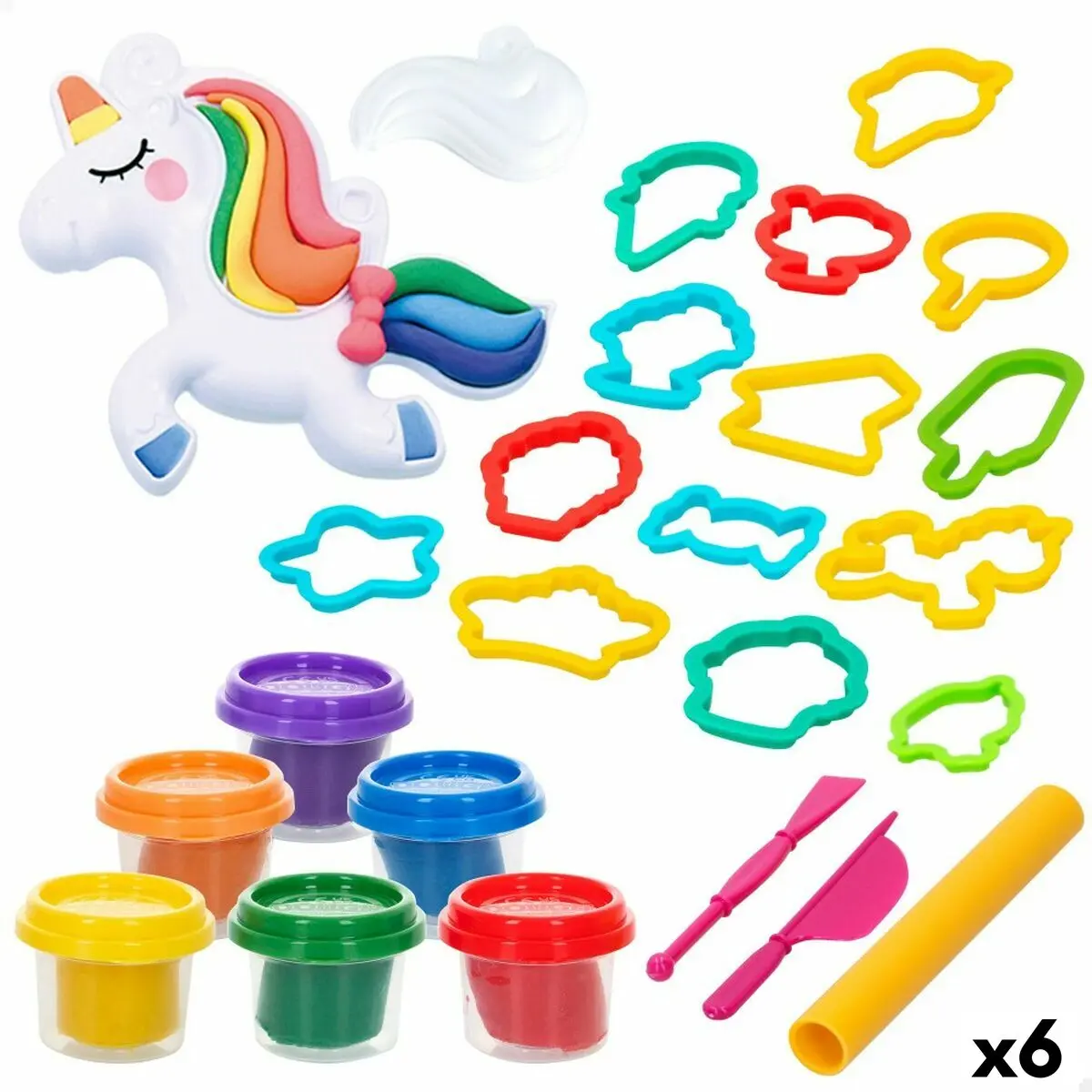 Set di Plastilina PlayGo Unicorno (6 Unità)