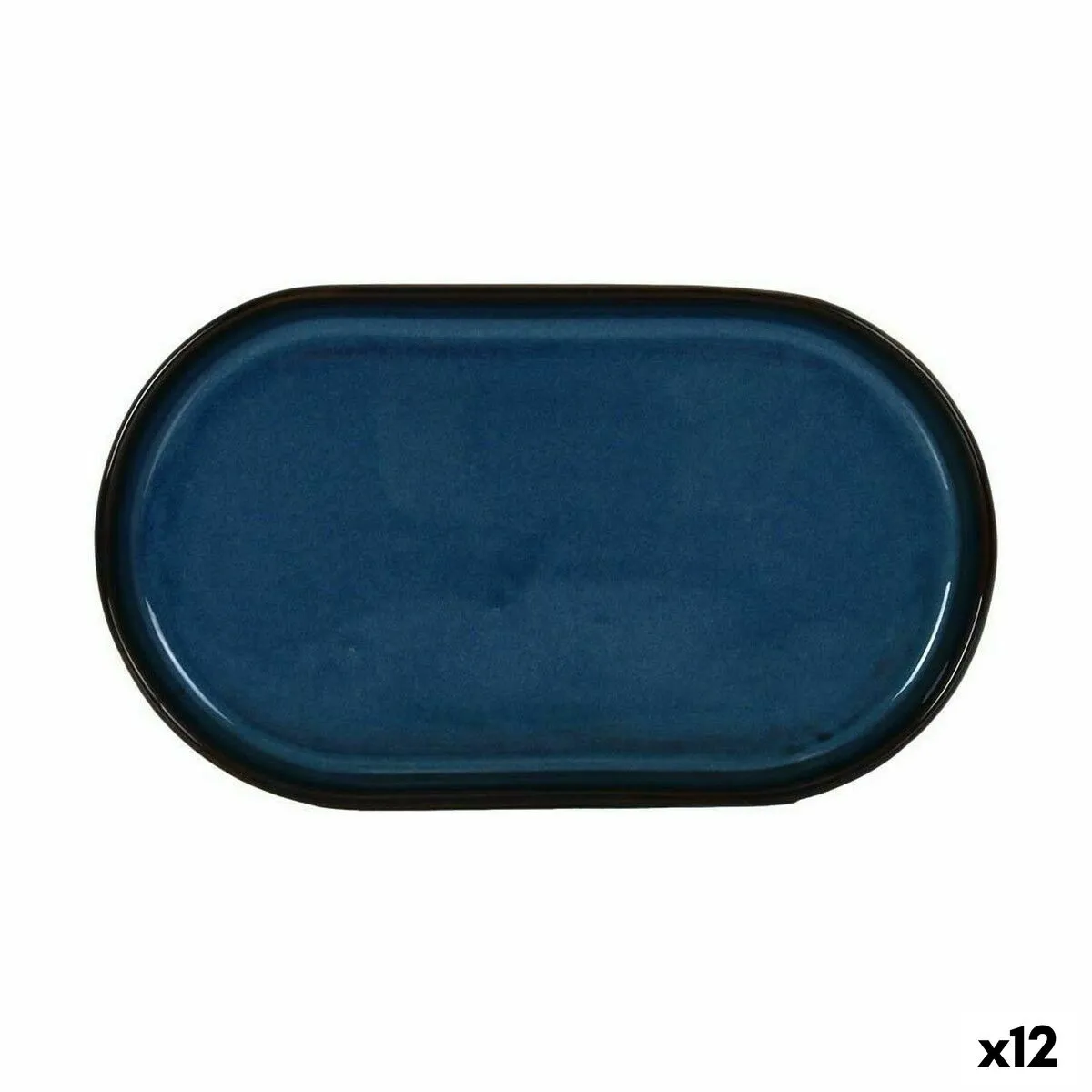 Vassoio per aperitivi La Mediterránea Chester Azzurro Ovale 25,3 x 13,5 x 2,6 cm (12 Unità)