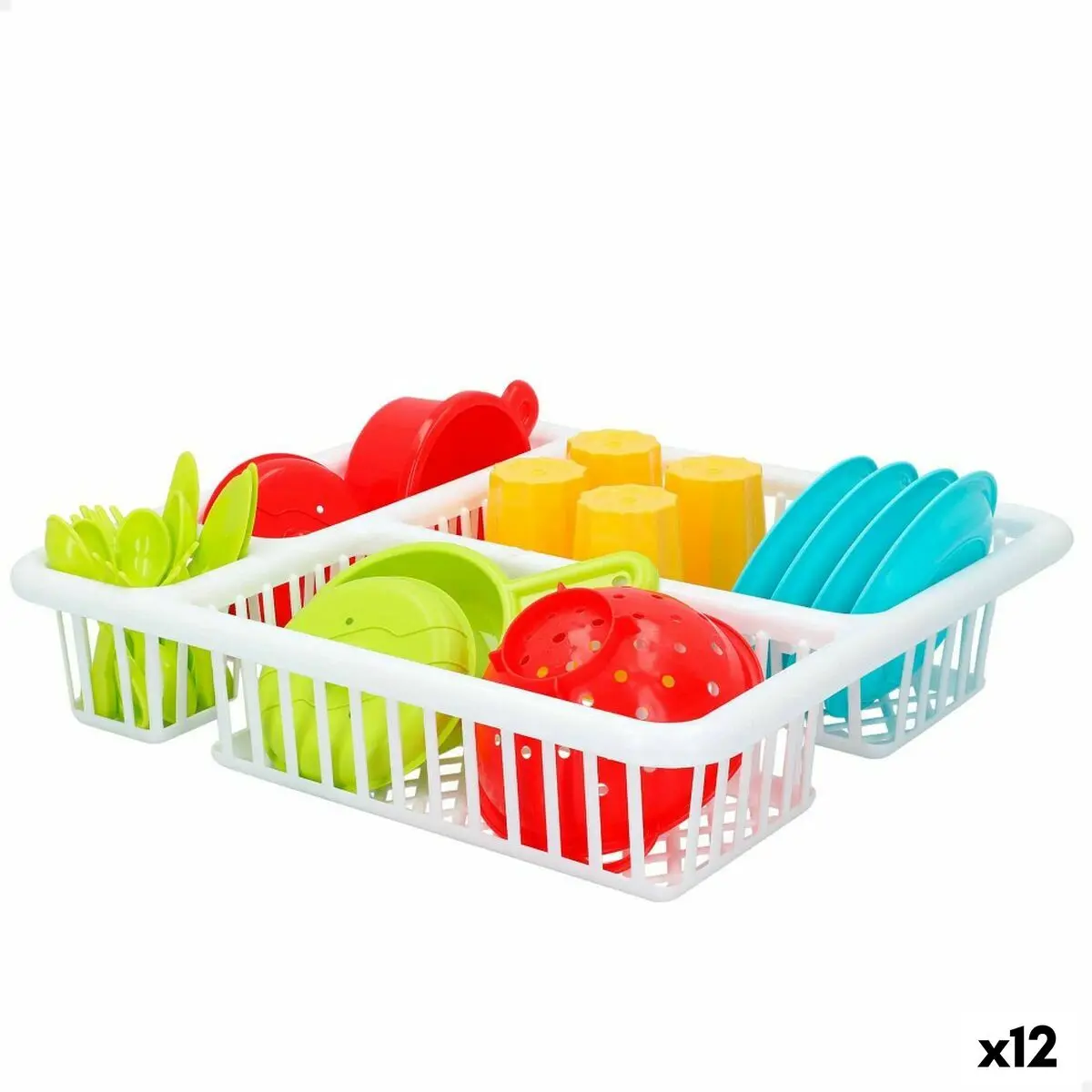 Set di Accessori per Bambini Colorbaby Giocattolo Scolapiatti 26 Pezzi (12 Unità)