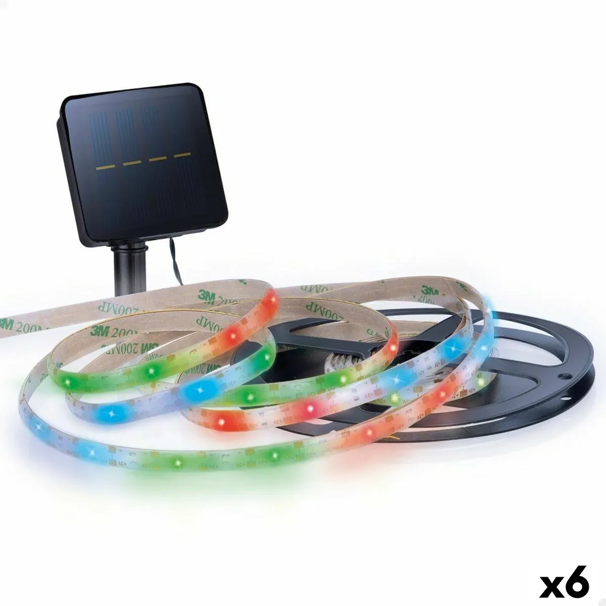 Striscia di luci Aktive LED Multicolore Giardino 3 m (6 Unità)