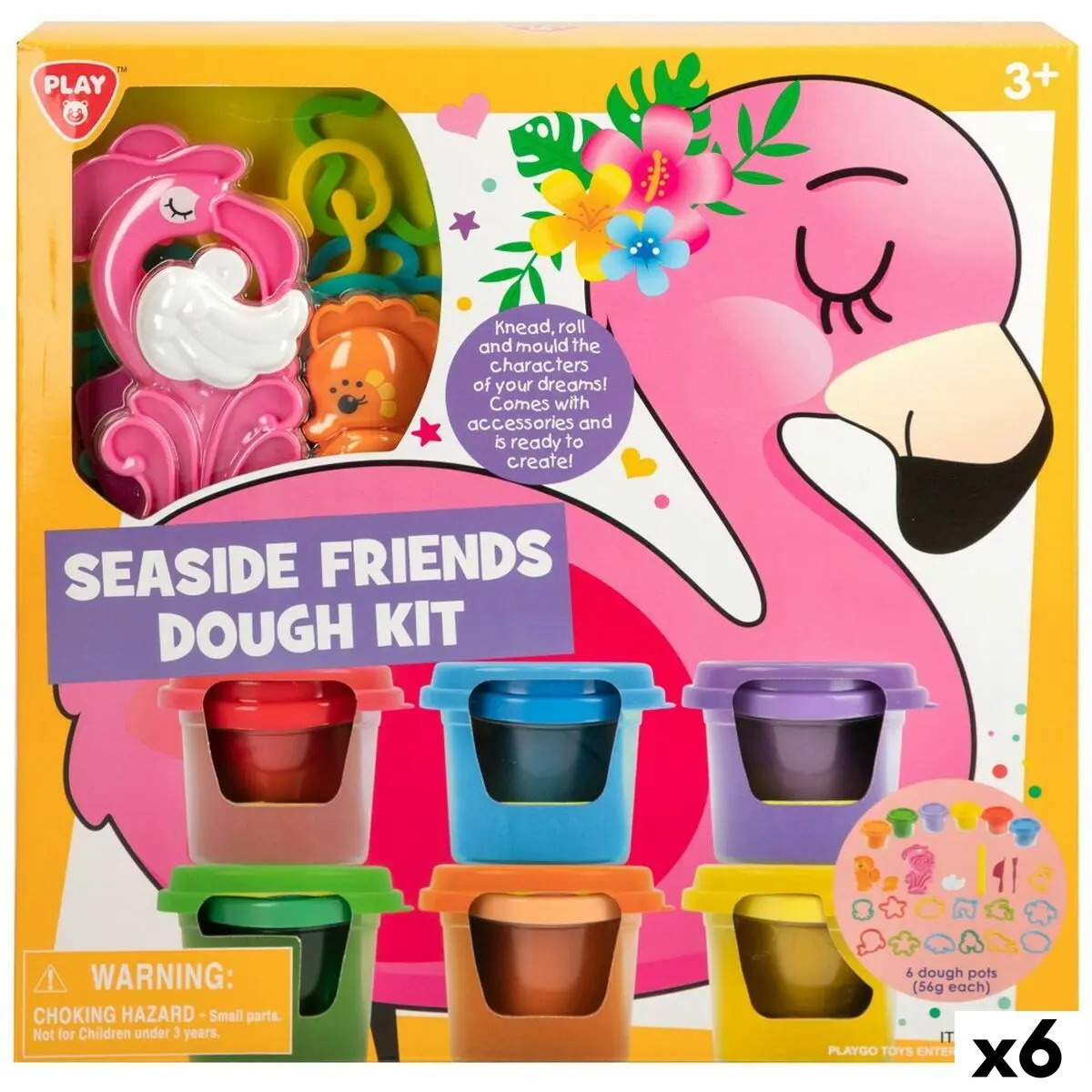 Set di Plastilina PlayGo Seaside Friends (6 Unità)