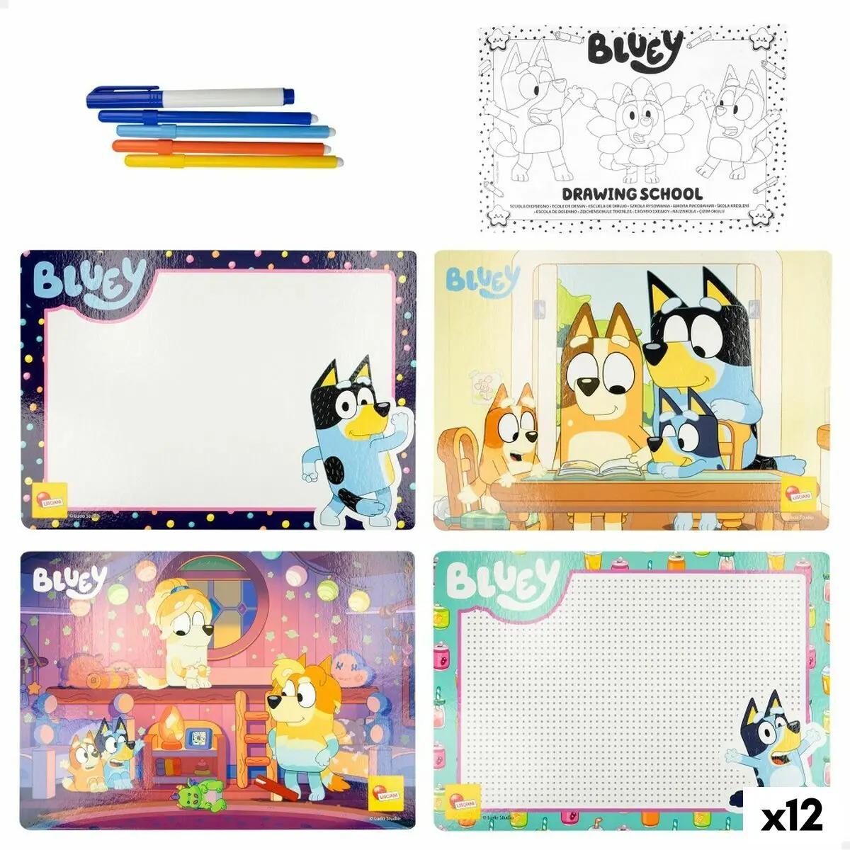 Set da Disegno Bluey Pocket Drawing School (12 Unità)