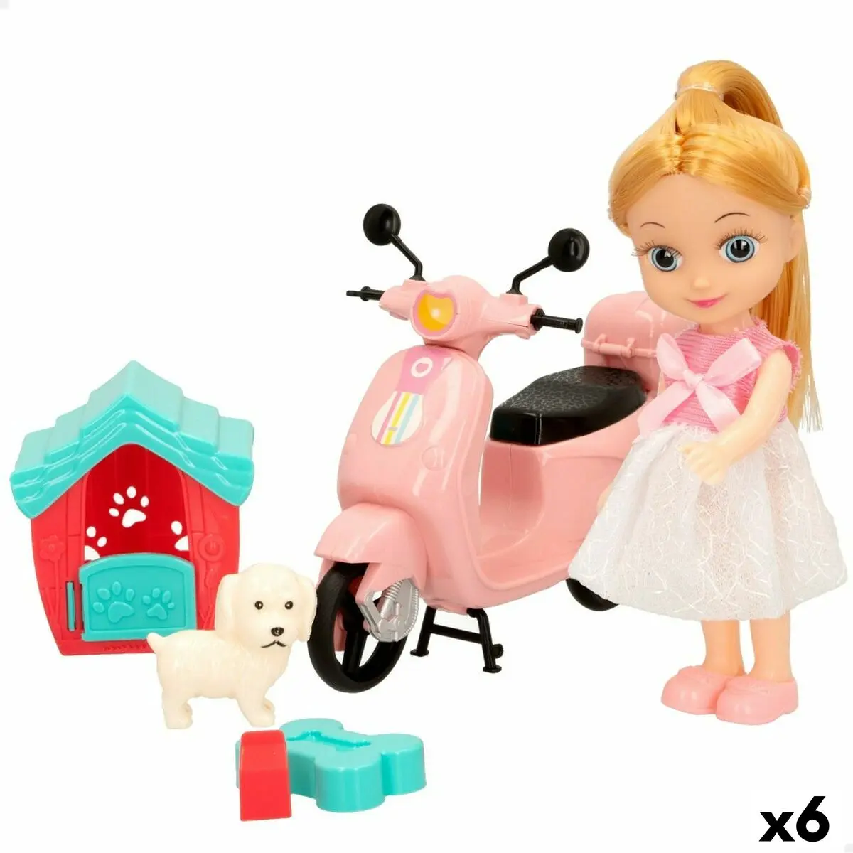 Bambola Colorbaby Bella 16 cm Moto 7 x 16 x 4 cm (6 Unità)