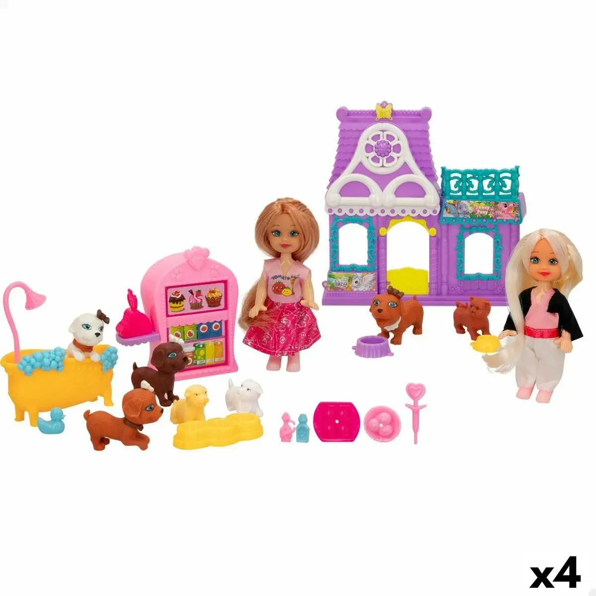 Playset Colorbaby Bella 4 Unità 5,5 x 12 x 3,5 cm Animali Domestici