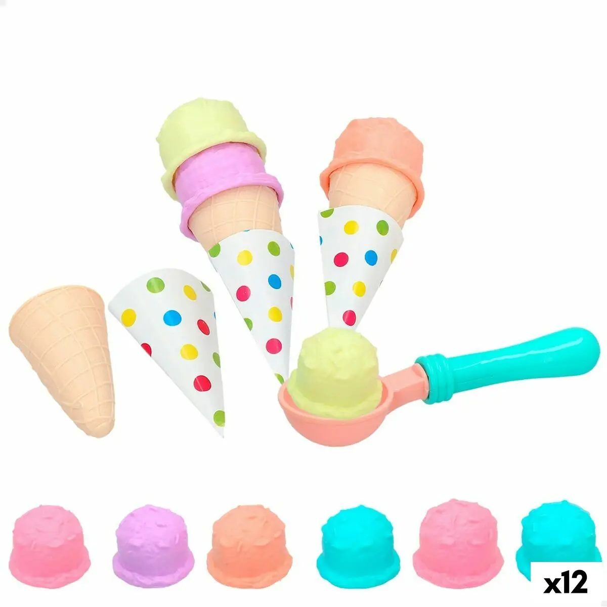 Set di Alimenti giocattolo Colorbaby Gelato 17 Pezzi (12 Unità)