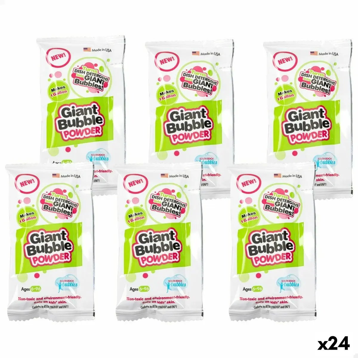 Liquido per bolle di sapone WOWmazing 6,3 x 11,5 x 1,5 cm (24 Unità)