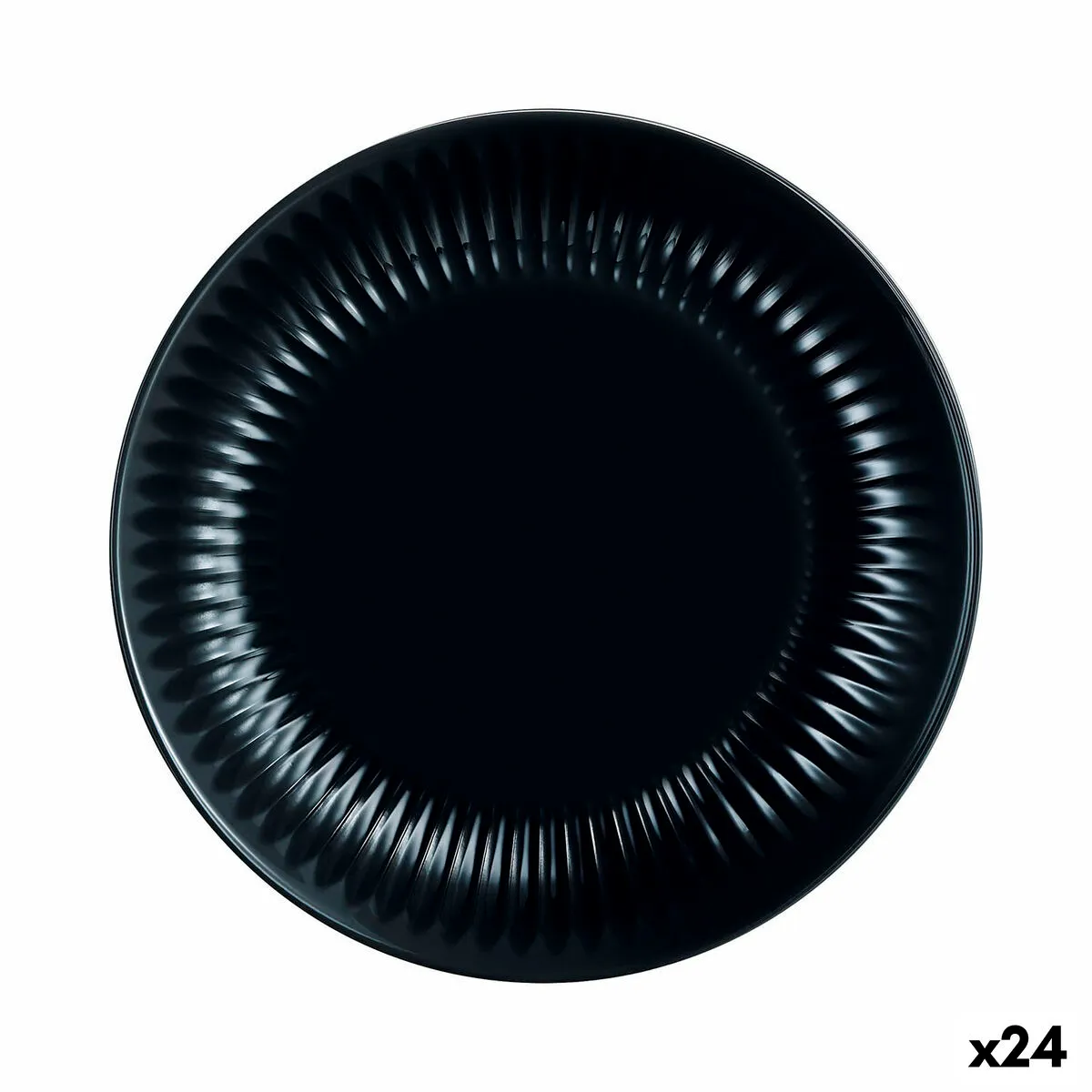 Piatto da Dolce Luminarc Cottage Nero Vetro 19 cm (24 Unità)