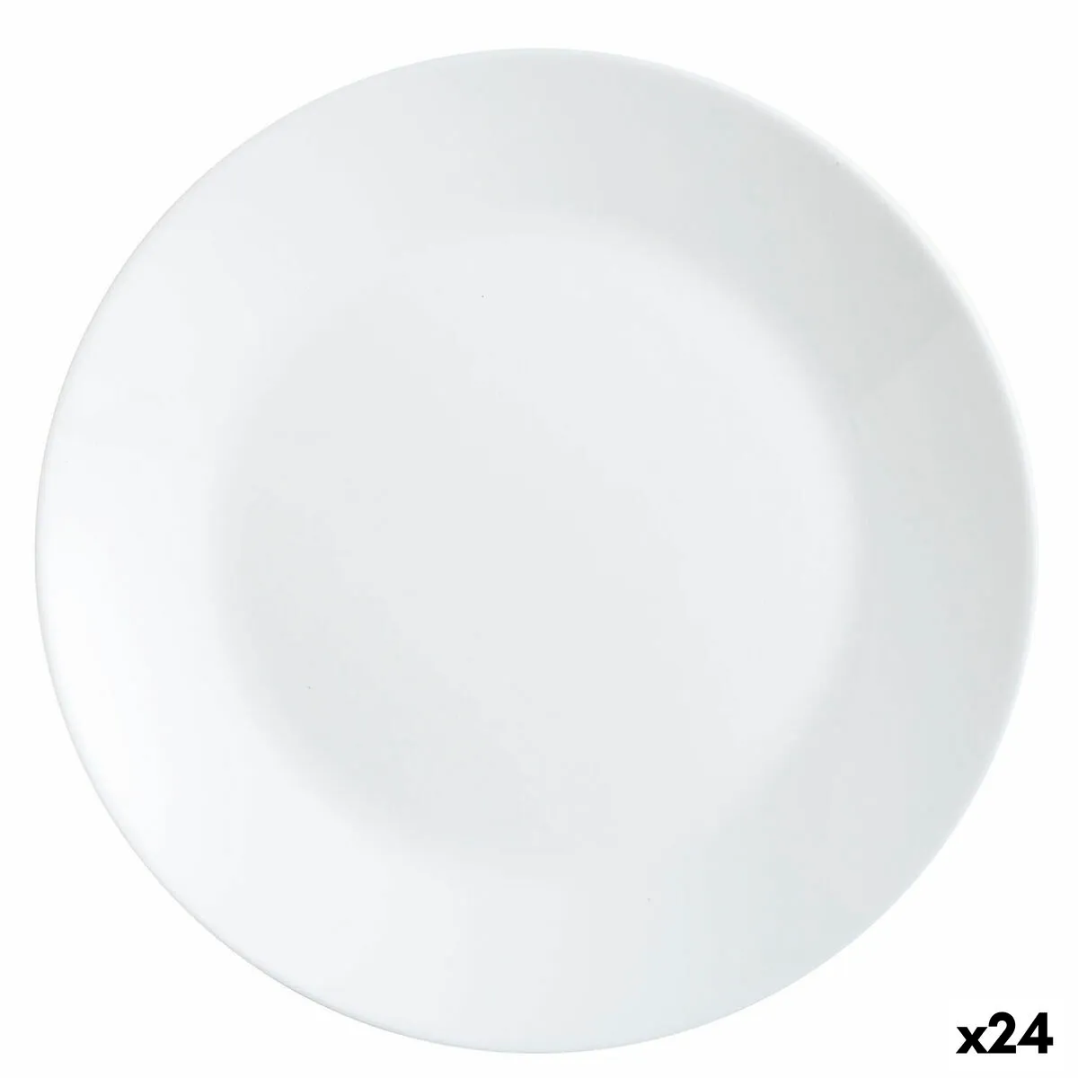 Piatto da pranzo Luminarc Zelie Bianco Vetro 25 cm (24 Unità)