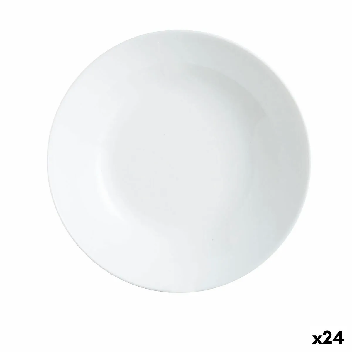 Piatto Fondo Luminarc Zelie Bianco Vetro 20 cm (24 Unità)