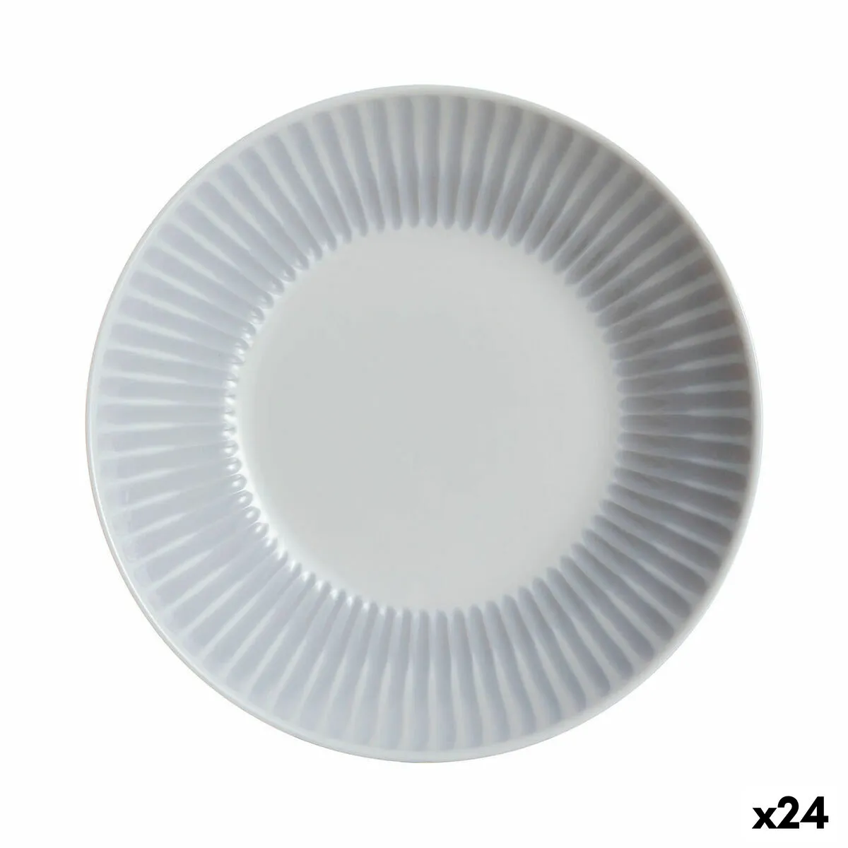 Piatto Fondo Luminarc Cottage Grigio Vetro 20 cm (24 Unità)