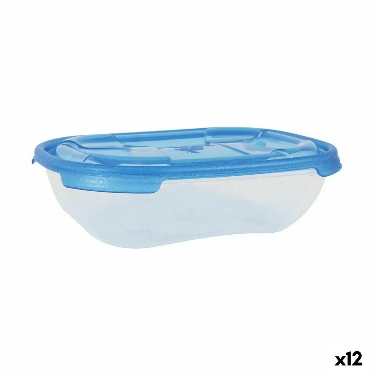 Set di scatole porta pranzo Tontarelli Nuvola 500 ml Azzurro Rettangolare 4 Pezzi (12 Unità)