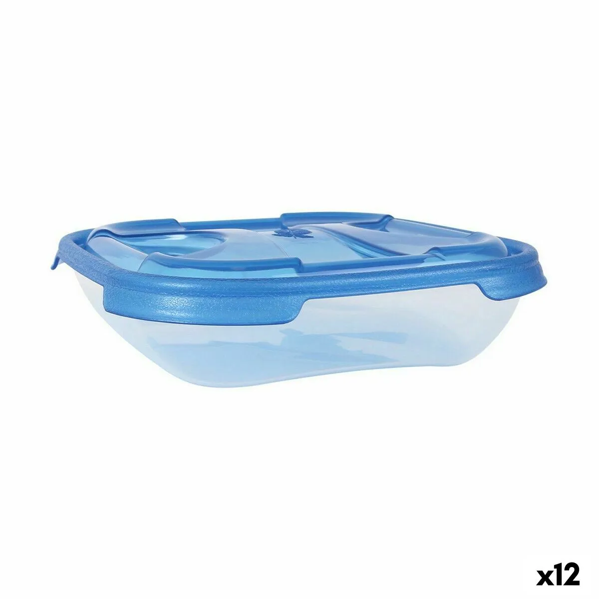 Set di scatole porta pranzo Tontarelli Nuvola 500 ml Azzurro Quadrato 4 Pezzi (12 Unità)