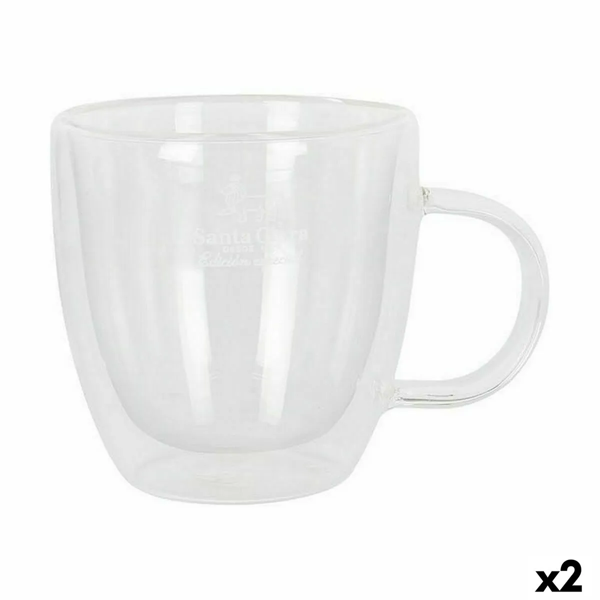 Set di Tazze Santa Clara Termico 150 ml Vetro Borosilicato 2 Pezzi (2 Unità)