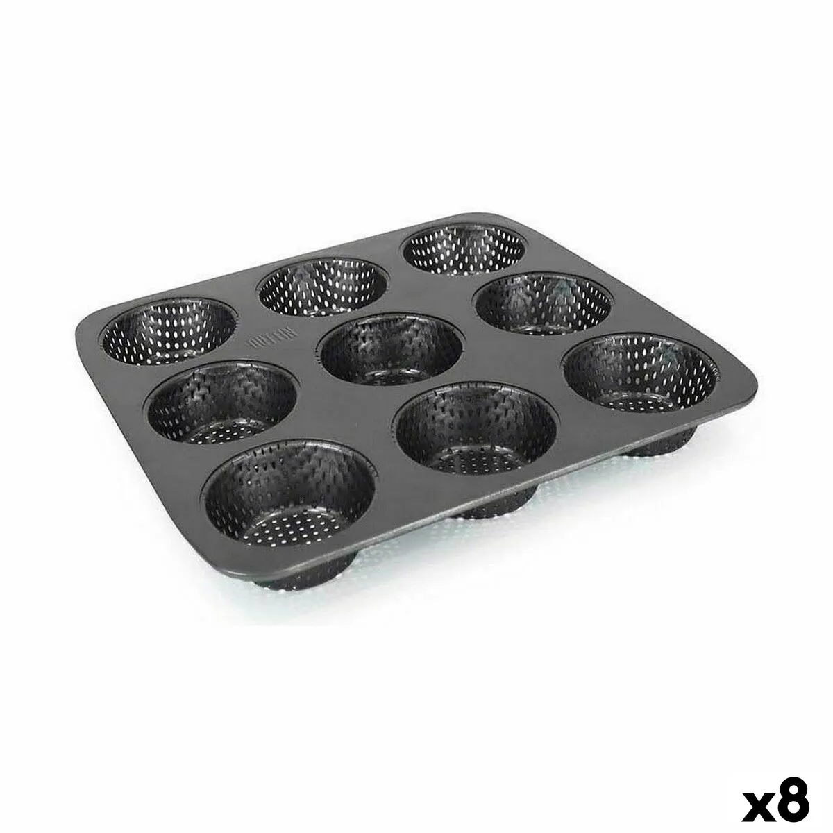 Stampo per Tortini Quttin Perforato 32 x 30 x 3,2 cm (8 Unità)