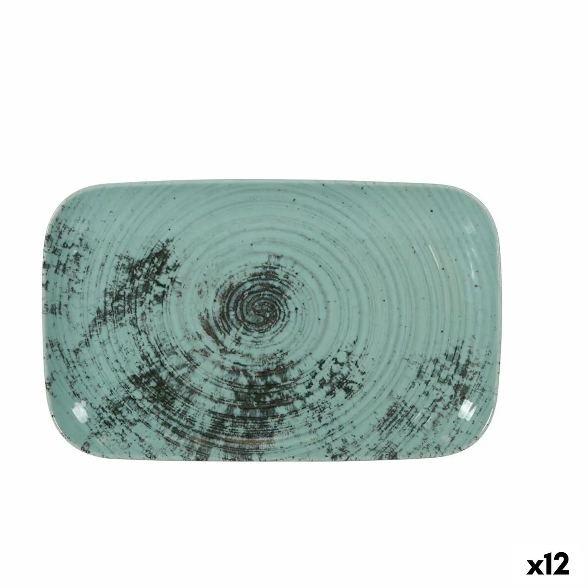 Vassoio per aperitivi La Mediterránea Aspe Turchese Rettangolare 30 x 18 x 2,5 cm (12 Unità)