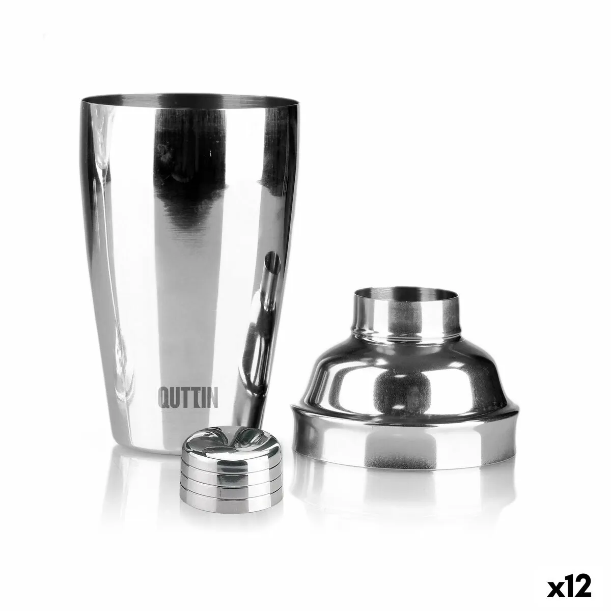 Shaker per cocktail Quttin 550 ml Acciaio (12 Unità)