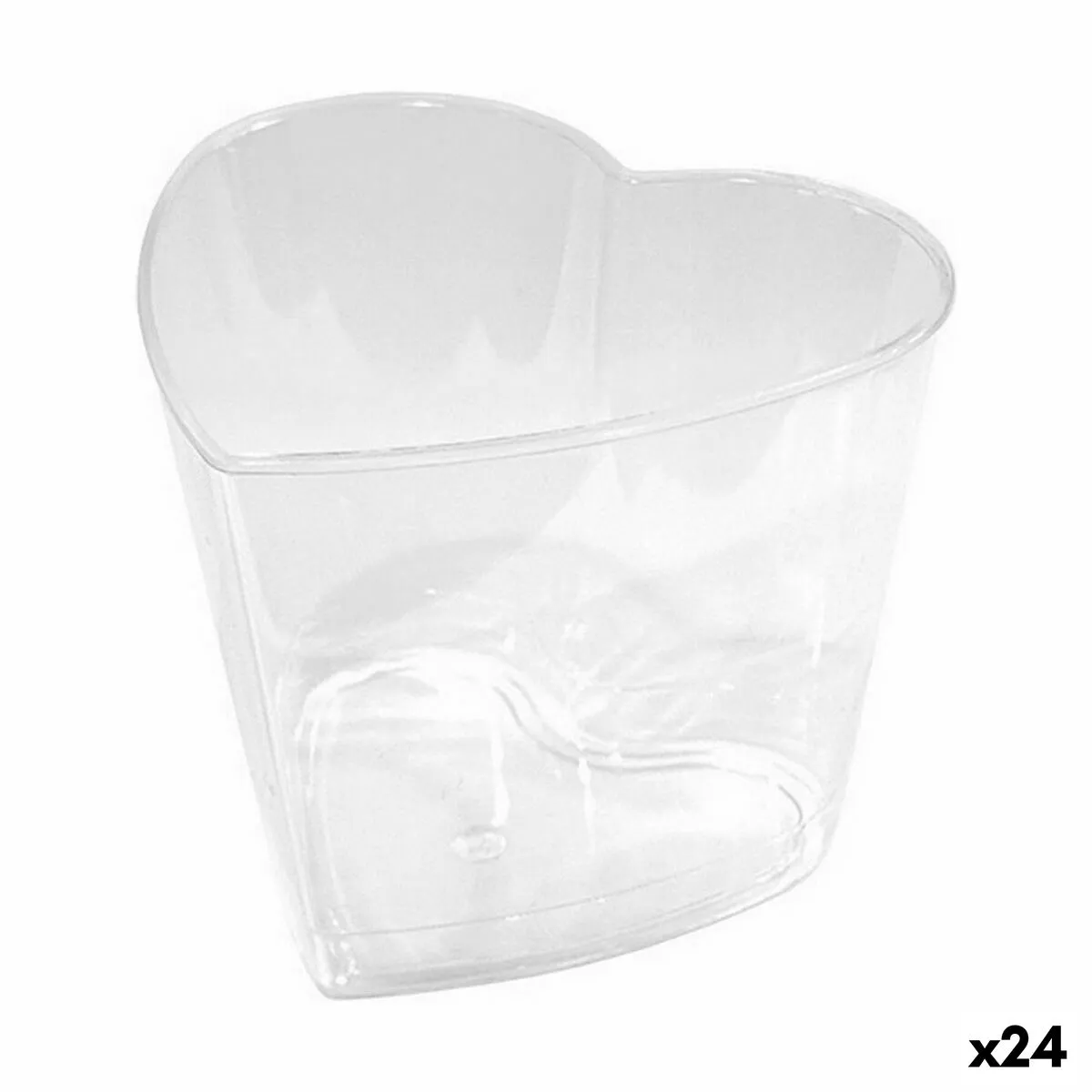 Set di ciotole riutilizzabili Algon Cuore 10 Pezzi 5,5 x 5 x 4,3 cm (24 Unità)