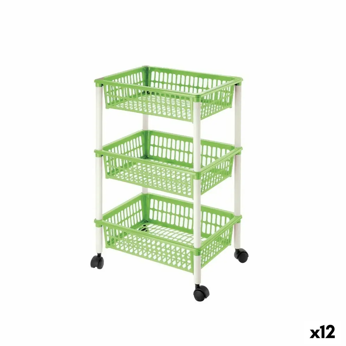 Carrello per Verdure Tontarelli Mito Plastica Verde 40 x 29 x 62 cm (12 Unità)