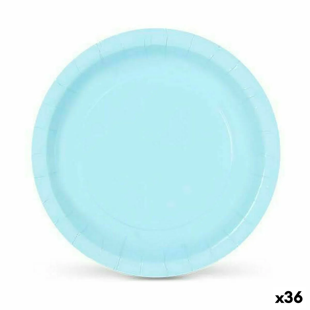 Set di piatti Algon Monouso Cartone Azzurro 10 Pezzi 20 cm (36 Unità)