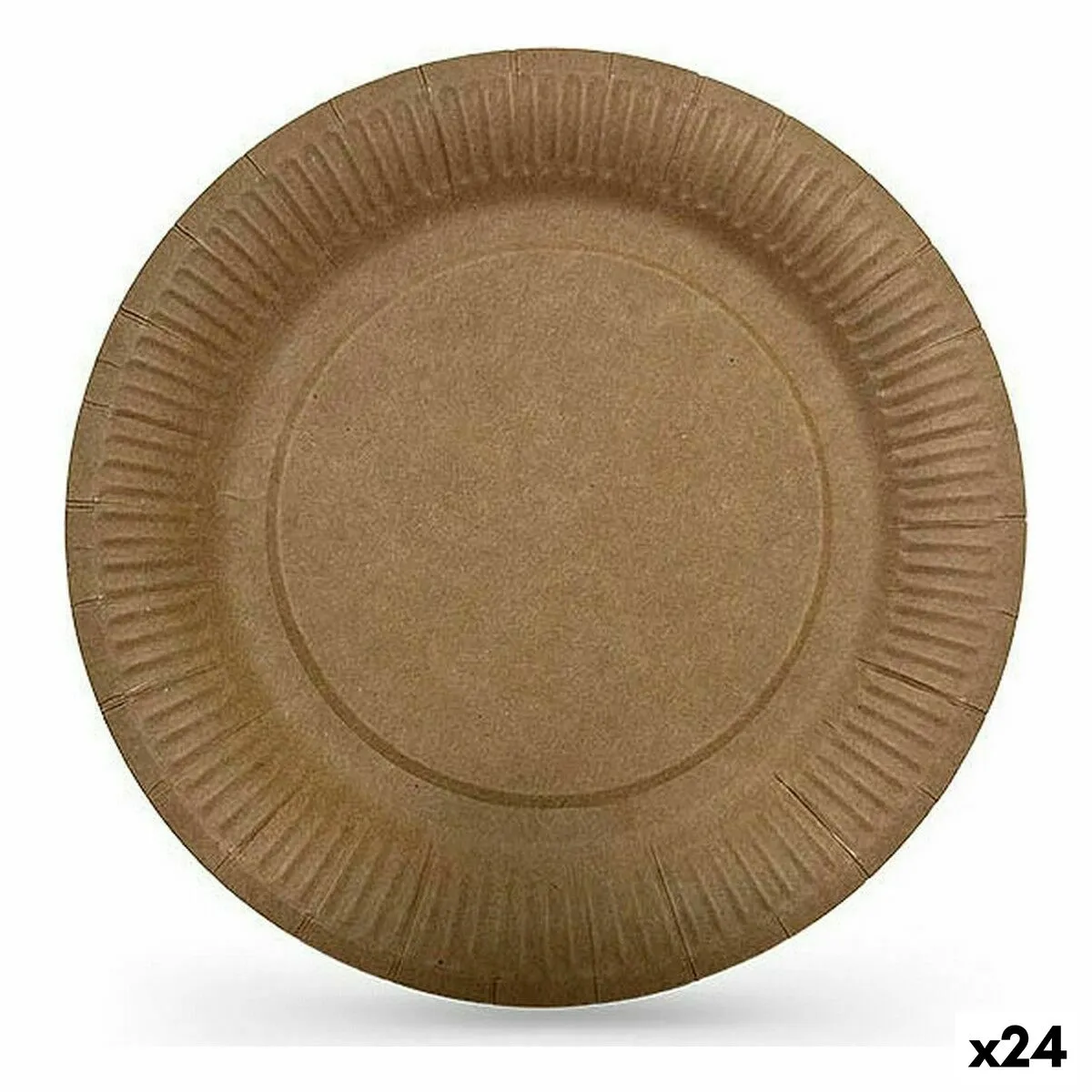 Set di piatti Algon Monouso carta kraft 10 Pezzi 20 cm (24 Unità)