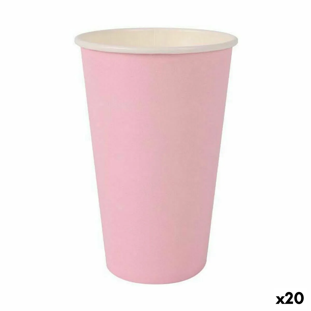 Set di Bicchieri Algon Monouso Cartone Rosa 10 Pezzi 330 ml (20 Unità)