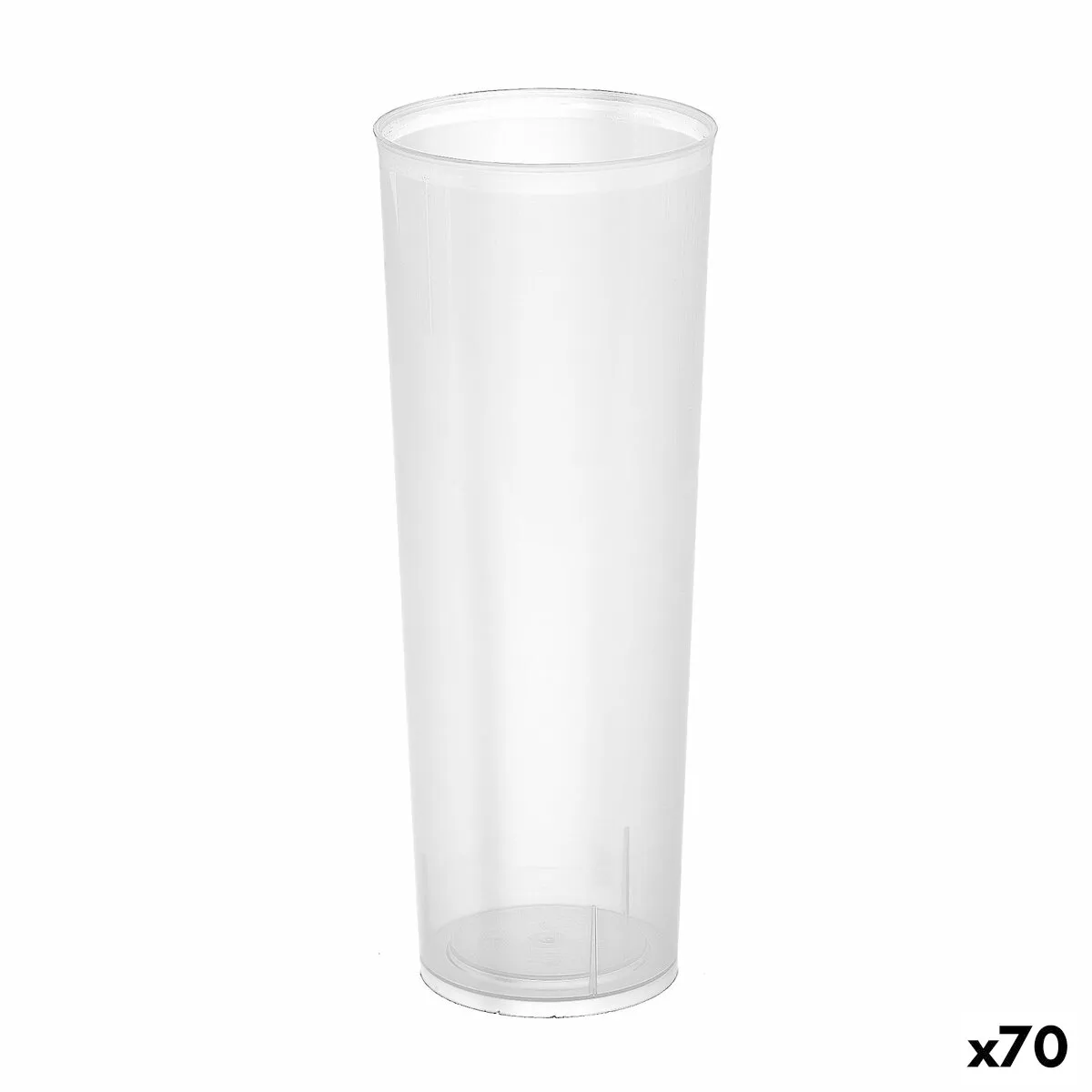 Set di bicchieri riutilizzabili Algon A tubo Trasparente 6 Pezzi 300 ml (70 Unità)