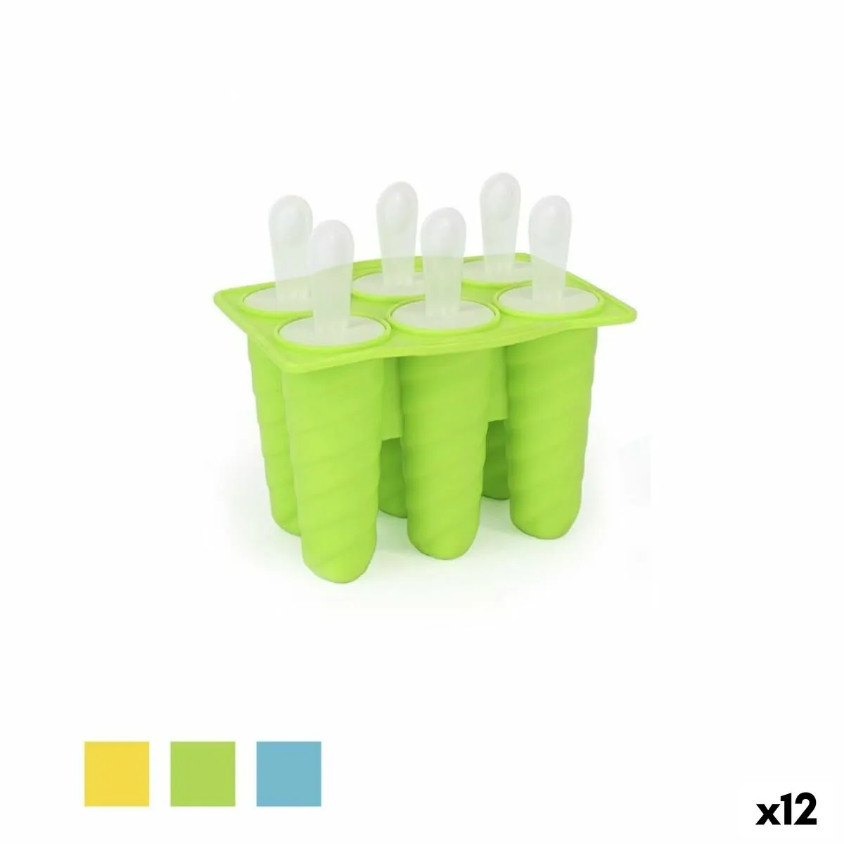 Stampo per Gelati Quttin Spirale Silicone 15 x 12 x 10,5 cm (12 Unità)