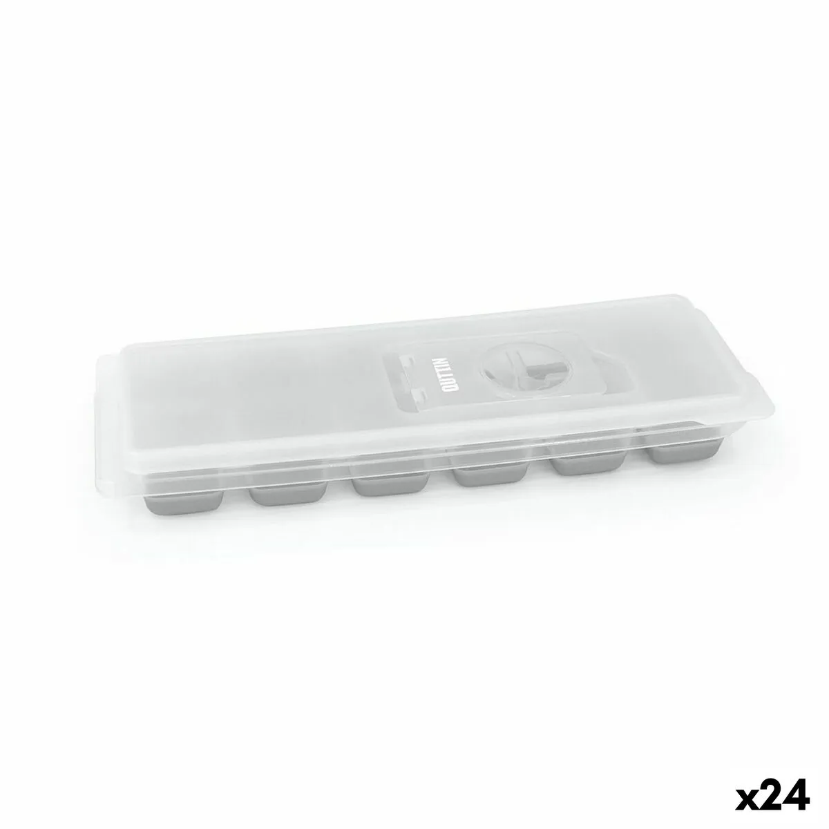 Formina per Cubetti di Ghiaccio Quttin Silicone 26 x 9 x 3,5 cm (24 Unità)