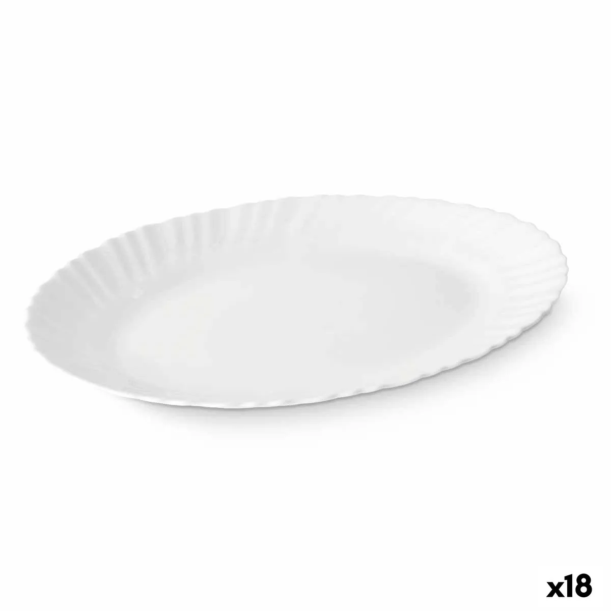 Teglia da Cucina Bianco Vetro 34 x 2,5 x 25 cm (18 Unità)