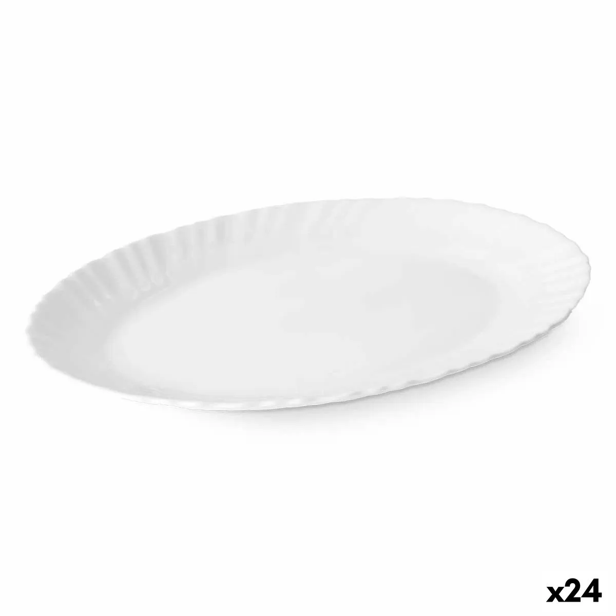 Teglia da Cucina Bianco Vetro 30,5 x 2,5 x 23,5 cm (24 Unità)