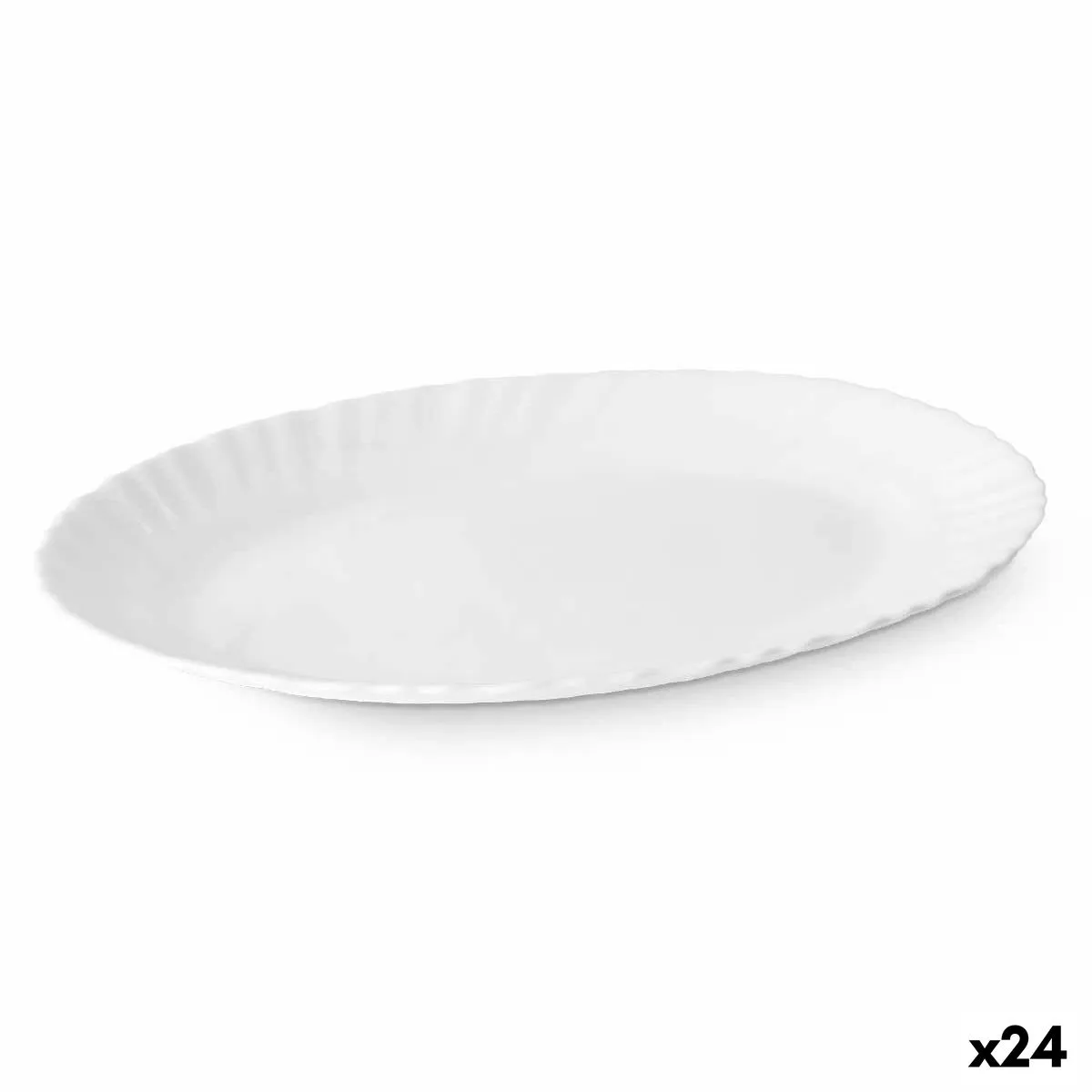 Teglia da Cucina Bianco Vetro 25 x 2 x 19 cm (24 Unità)