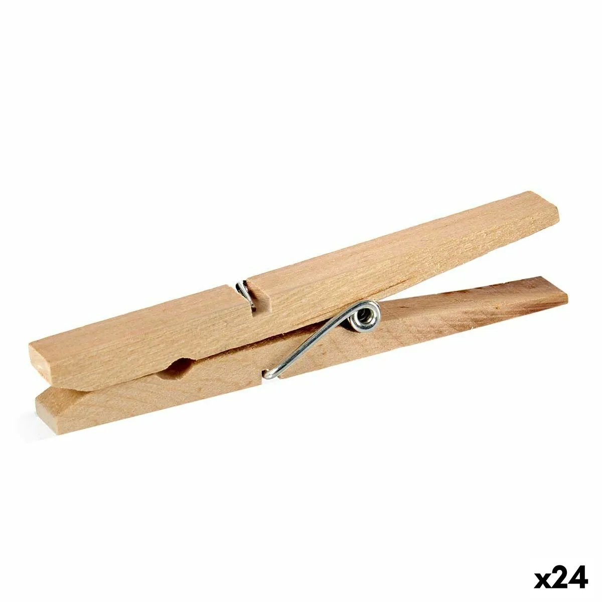 Mollette per Panni Marrone Legno 24 Pezzi Set (24 Unità)