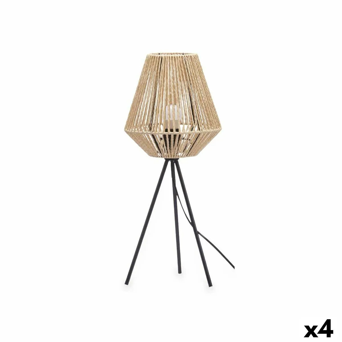 Lampada da Terra Marrone Metallo Plastica 47 x 50 x 47 cm Tripode (4 Unità)