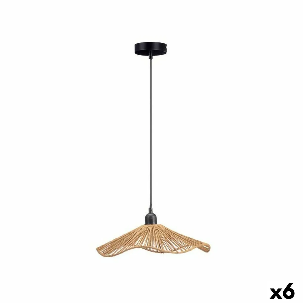 Lampadario Marrone Metallo Plastica 60 W 220 -240 V 35 x 9 x 35 cm (6 Unità)