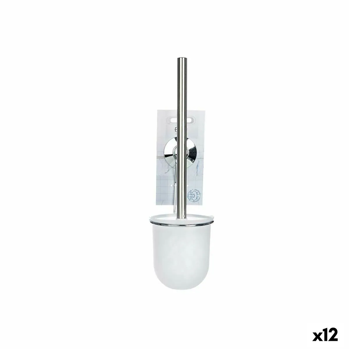 Scopino per il Bagno Bianco Acciaio ABS 10 x 36 x 10 cm (12 Unità)