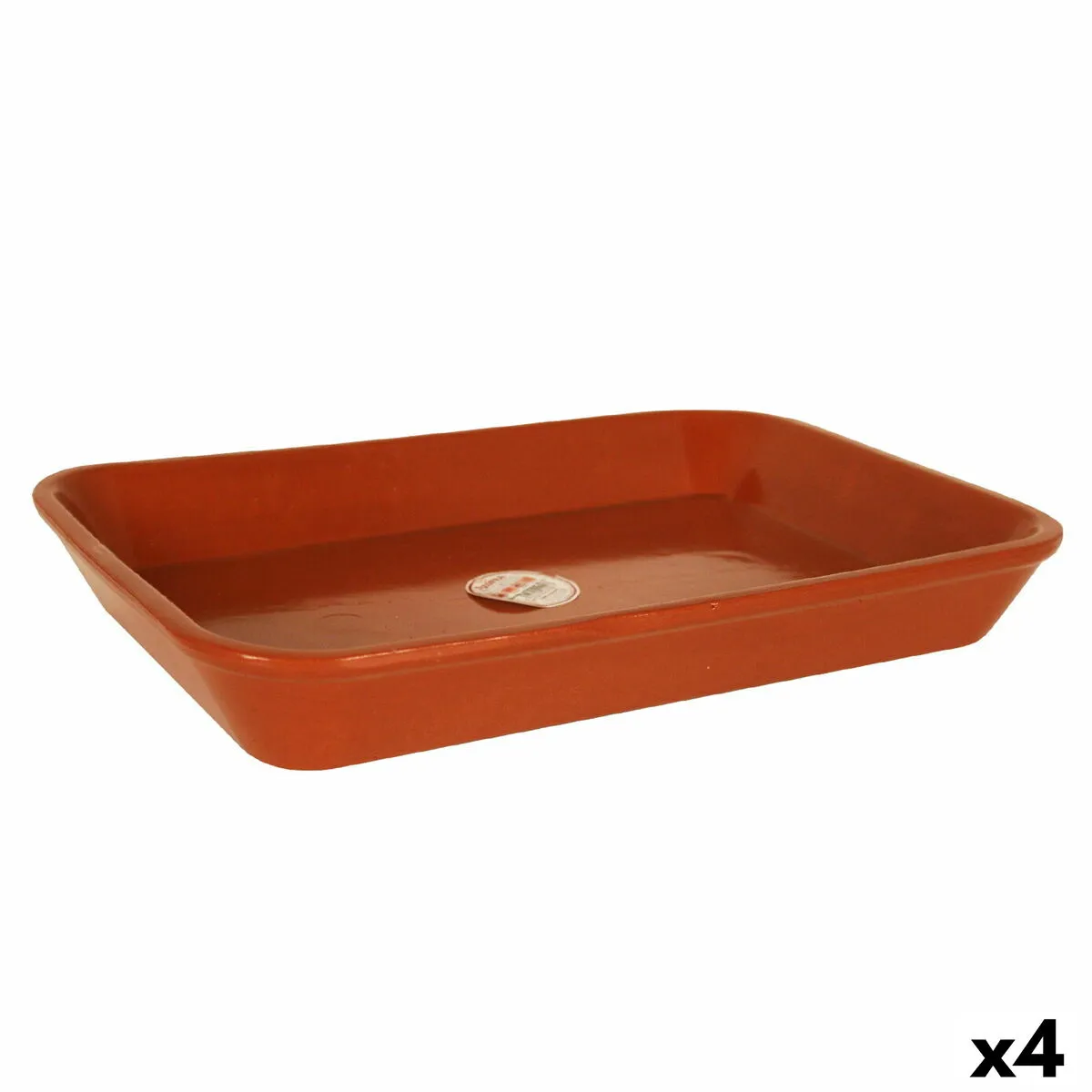 Teglia da Cucina Azofra Rettangolare 40 x 27,5 x 5,5 cm (4 Unità) Argilla cotta