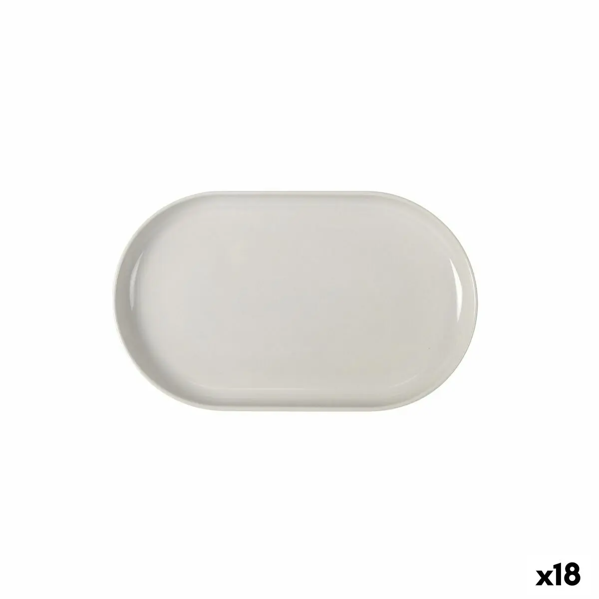 Vassoio per aperitivi La Mediterránea Ivory Ovale 25 x 15 x 2,2 cm (18 Unità)