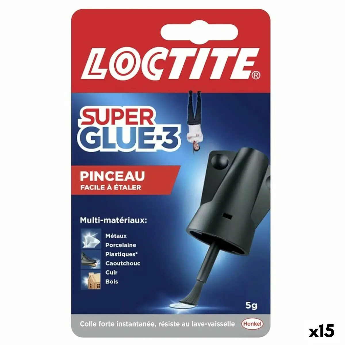 Adesivo Istantaneo Loctite Super Glue-3 5 g (15 Unità)